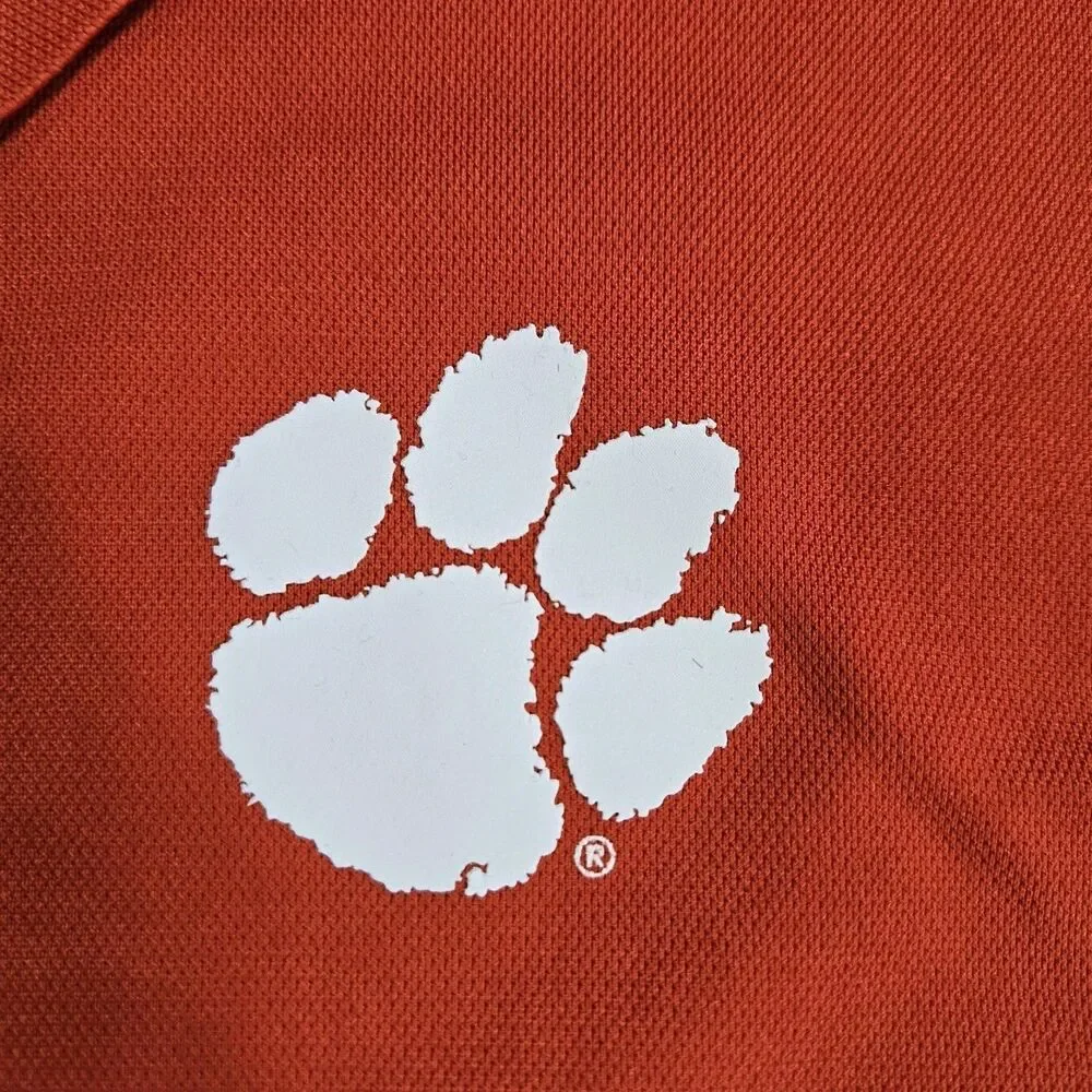 Mens Nike DriFIT Clemson Tigers Polo Shirt Orange 3XL  NCAA ACC